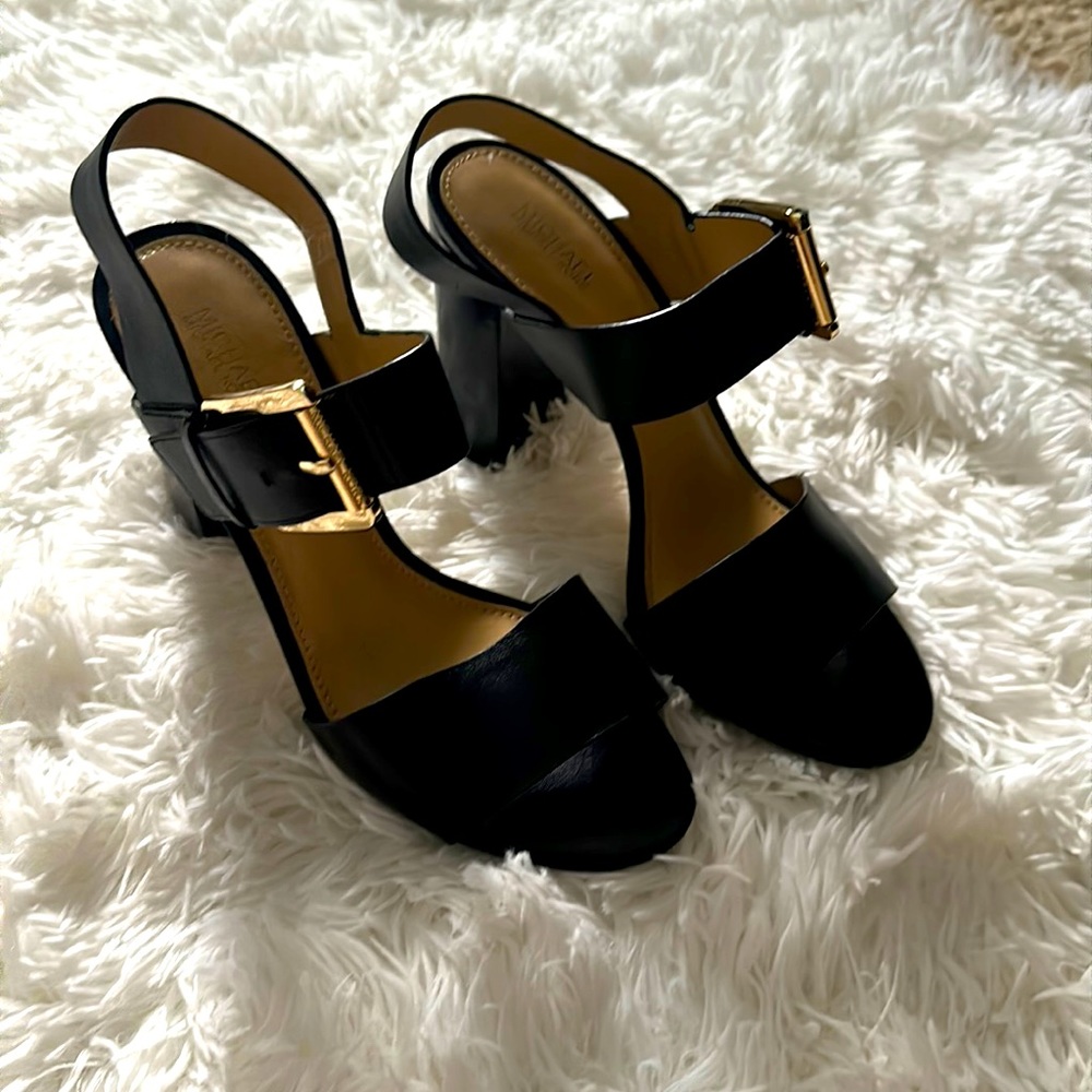 Like new Michael Kors black heels , size 8